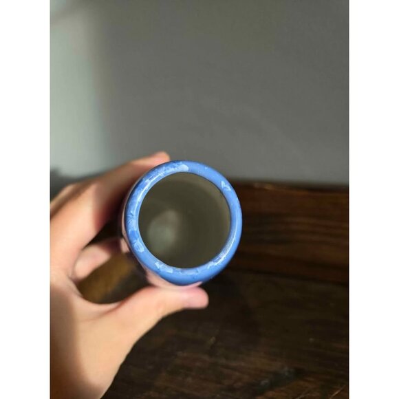 Chinese Porcelain Blue Crystalline Glaze Vase - Picture 4 of 6